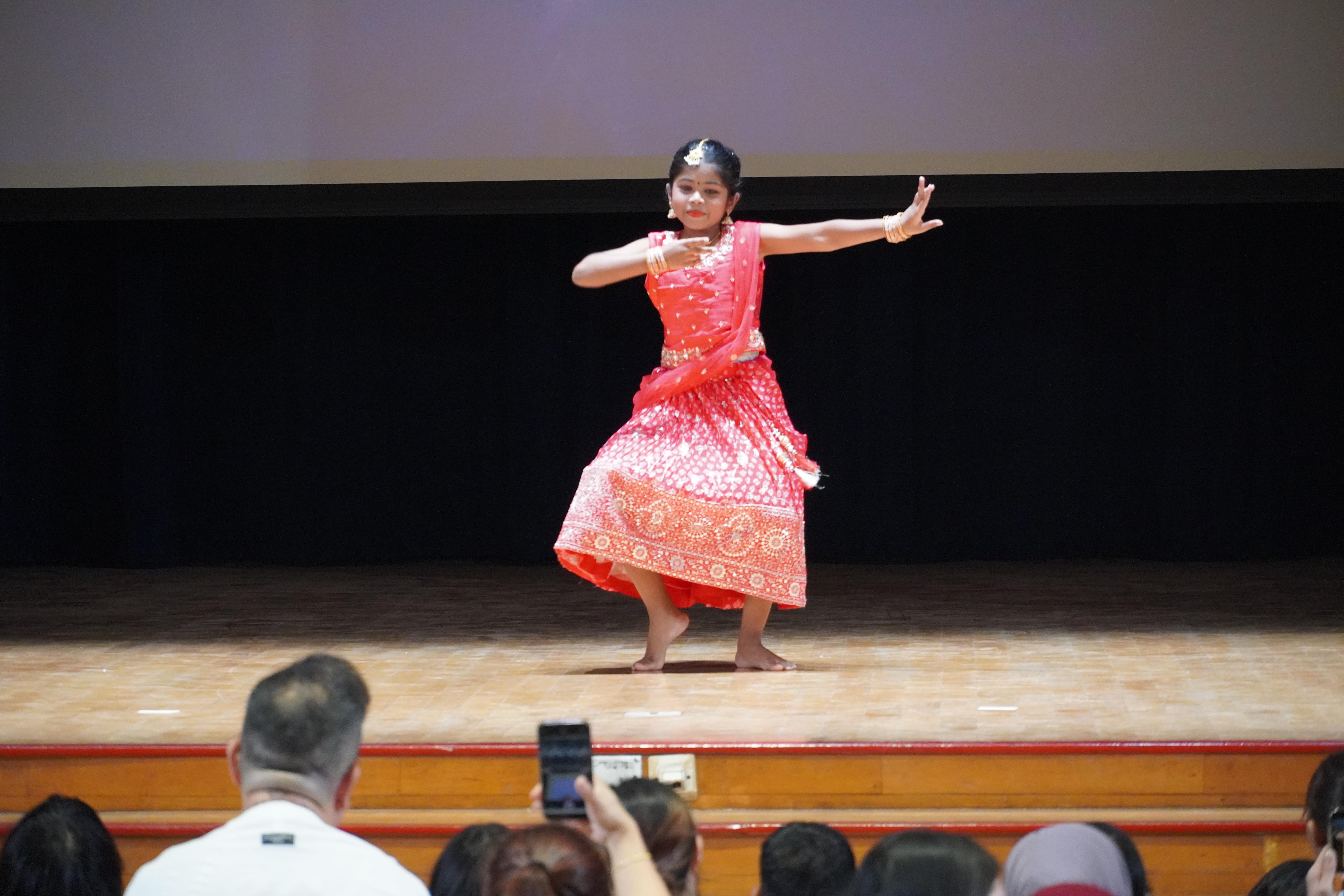 Celebrating culture through dance! Dressed in vibrant traditional attire, our student brought colour, grace and energy to the stage.